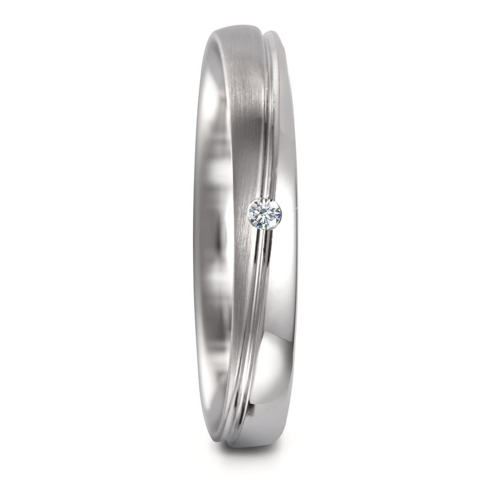 Wedding Ring 18k White Gold Diamond 0.02 ct, tw-vsi