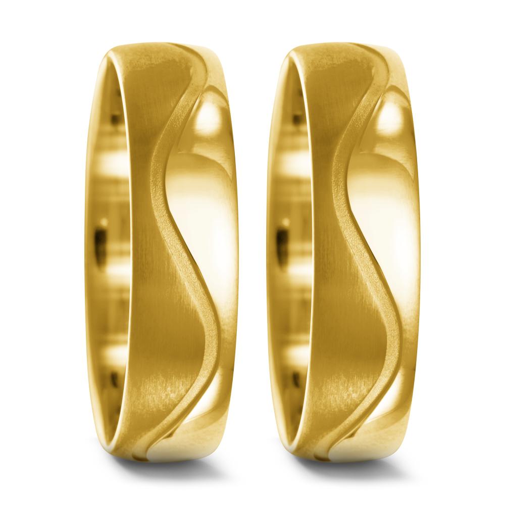 Partnerring 750/18 K gult guld