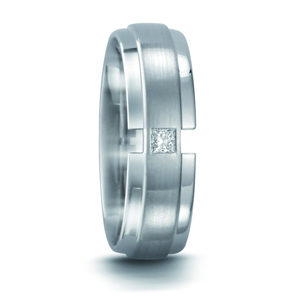 Anello 950 Palladio Diamante 0.065 ct, tw-vvsi