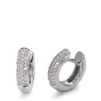 Aro con bisagra 750/oro blanco de 18 quilates Diamante 0.30 ct, 60 piedras, w-si
