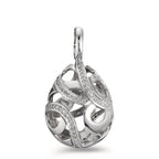 Anhänger 750/18 K Weissgold Diamant 0.30 ct, 62 Steine, w-si
