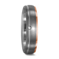 Finger ring 950 palladium, 750/18 K rött guld diamant 0.015 ct, tw-vsi