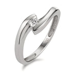 Ring 18k White Gold Diamond 0.10 ct, p1