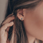 Single stud earring Stainless steel Enameled Ø6 mm