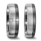 Partnerring 500 Palladium, 375/9 K Weissgold