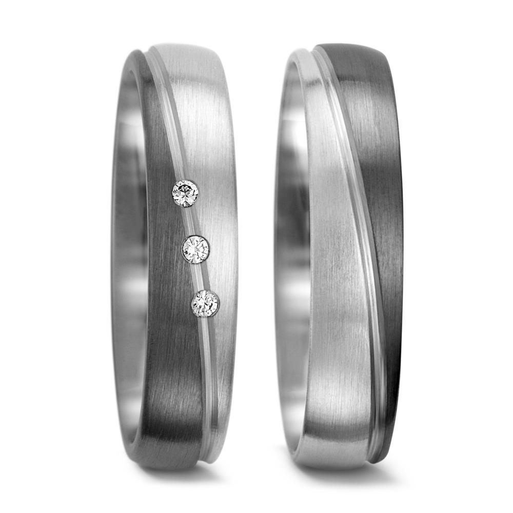 Partnerring 500 Palladium, 375/9 K Weissgold