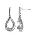 Pendientes 750/oro blanco de 18 quilates Diamante blanco, 0.16 ct, 34 piedras, [Brillant], w-si