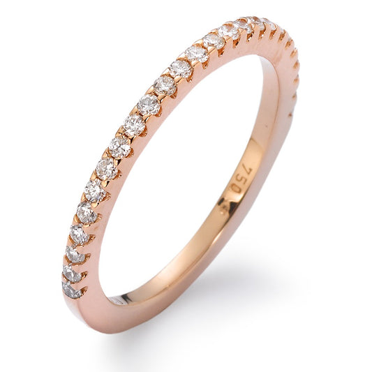 Bague d'éternité Or rouge 18K Diamant blanc, 0.25 ct, 25 Pierres, brillant, w-si