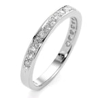 Minnesring 750/18 K vitguld diamant vit, 0.33 ct, 19 stenar, [Brillant], w-si