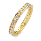 Minnesring 750/18 K gult guld diamant vit, 0.65 ct, 34 stenar, [Brillant], w-si