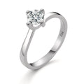Bague solitaire Or blanc 18K Diamant blanc, 0.25 ct, brillant, w-si
