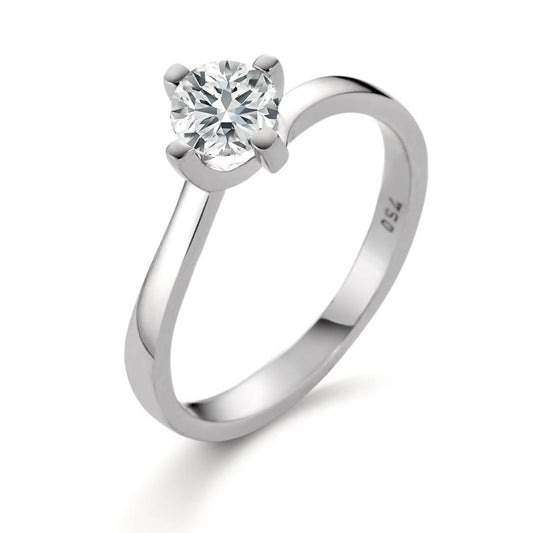 Solitaire ring 18k White Gold Diamond White, 0.25 ct, brilliant, w-si