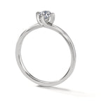 Bague solitaire Or blanc 18K Diamant blanc, 0.25 ct, brillant, w-si