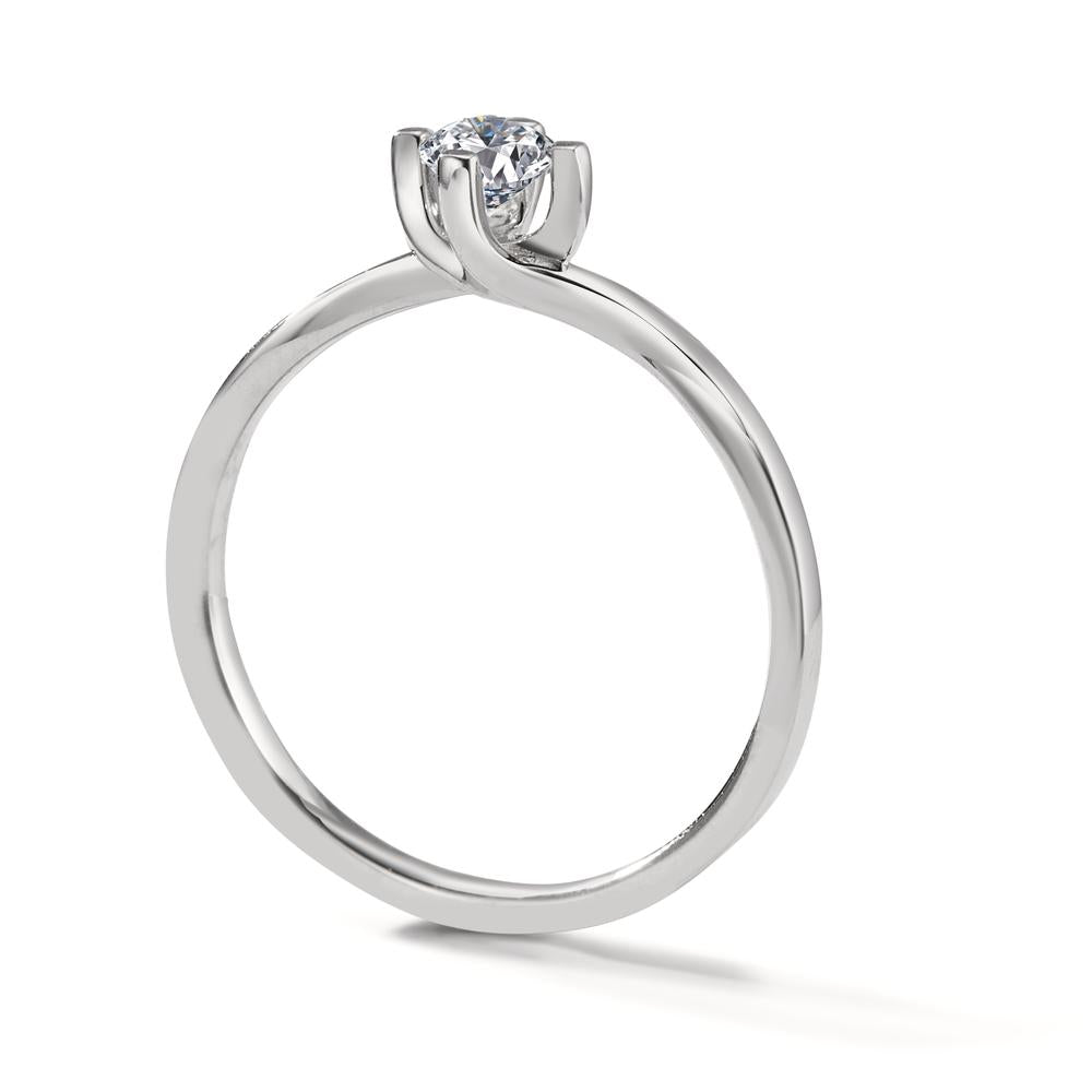 Solitärring 750/18 K vitguld diamant vit, 0.25 ct, [Brillant], w-si
