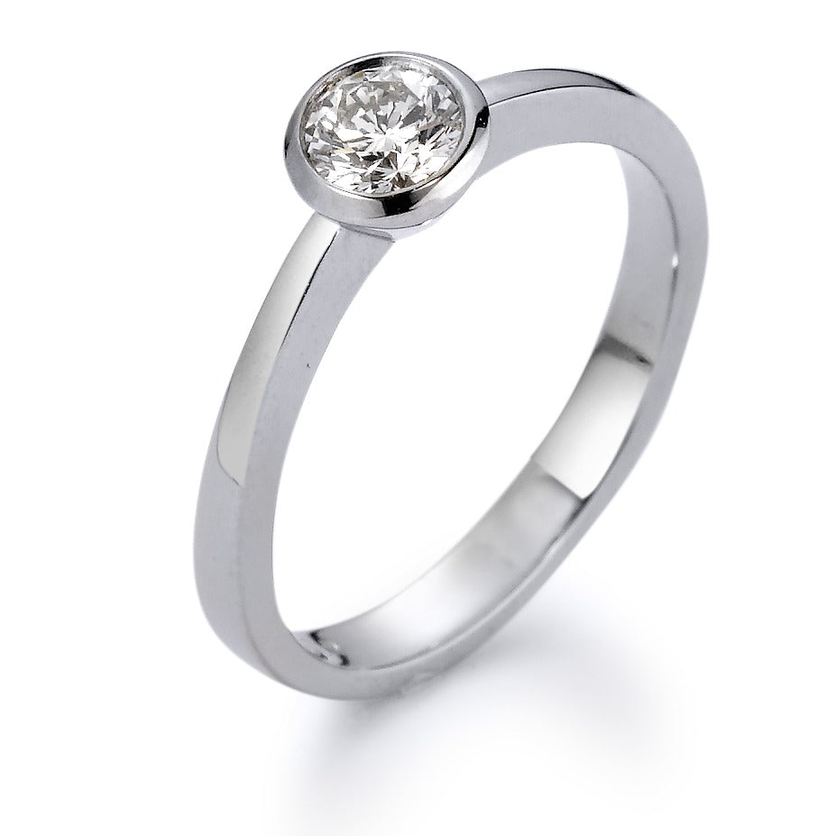 Solitärring 750/18 K vitguld diamant vit, 0.33 ct, [Brillant], w-si