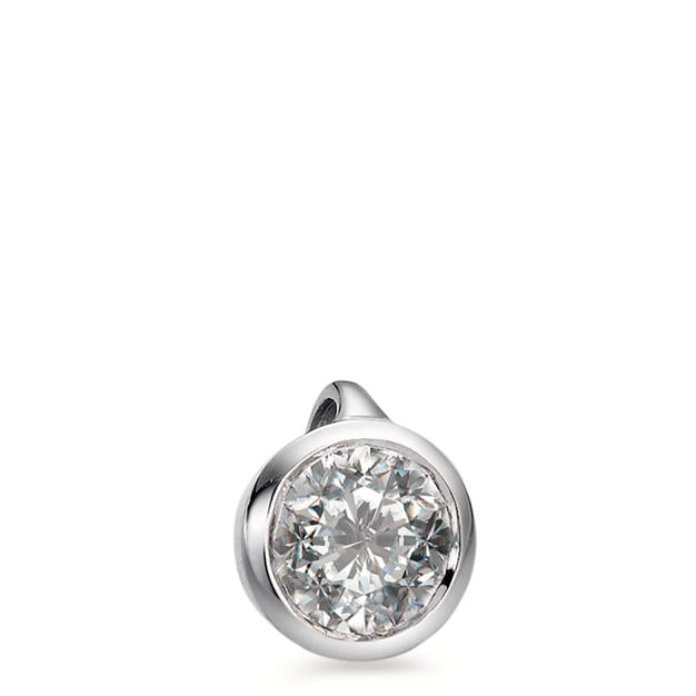 Hängsmycke 750/18 K vitguld diamant vit, 0.25 ct, [Brillant], w-si Ø5.5 mm