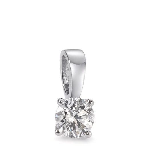 Pendant 18k White Gold Diamond White, 0.25 ct, brilliant, w-si