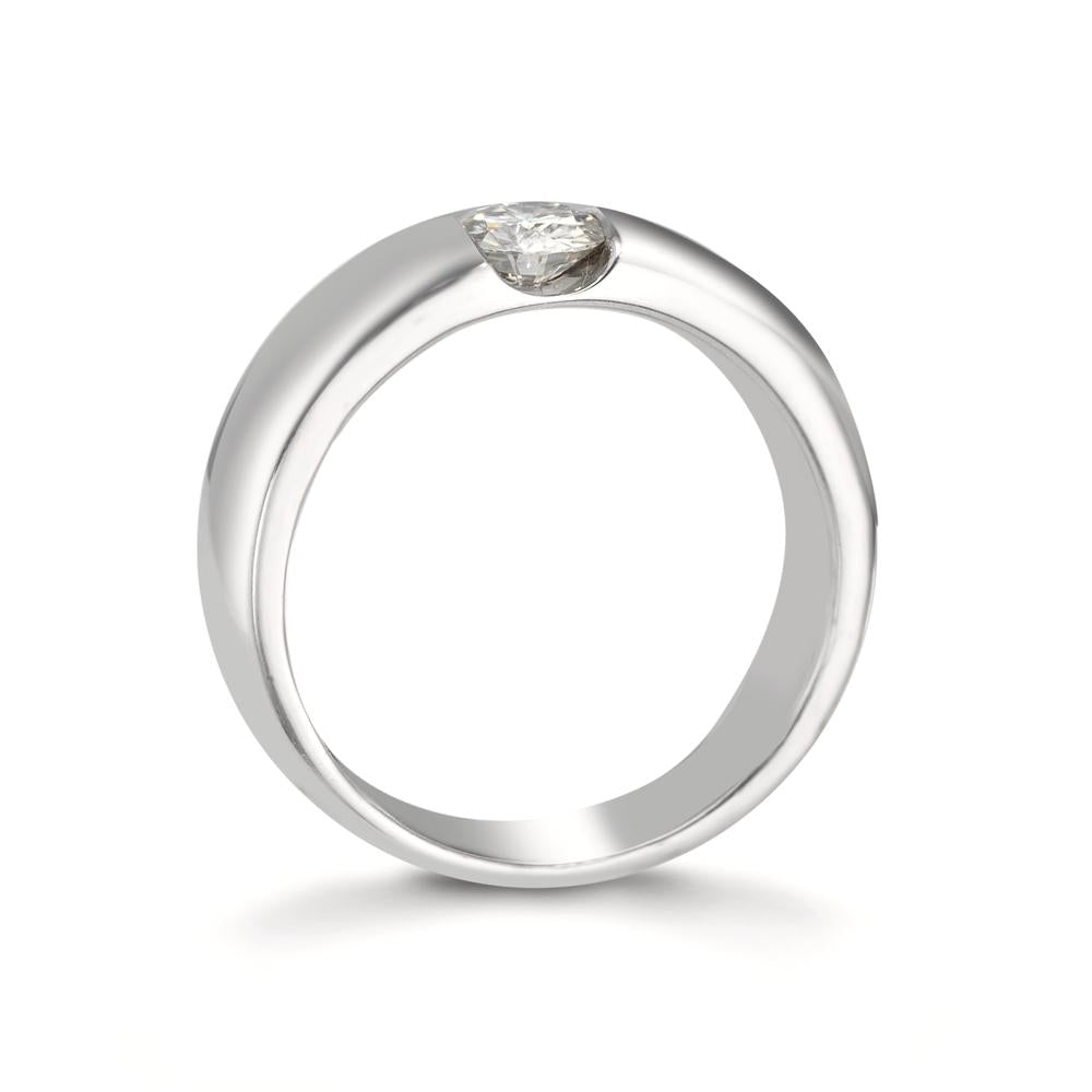 Solitär Ring 375/9 K Weissgold Moissanite