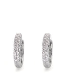 Klappcreolen 750/18 K Weissgold Diamant 0.24 ct, 38 Steine, si