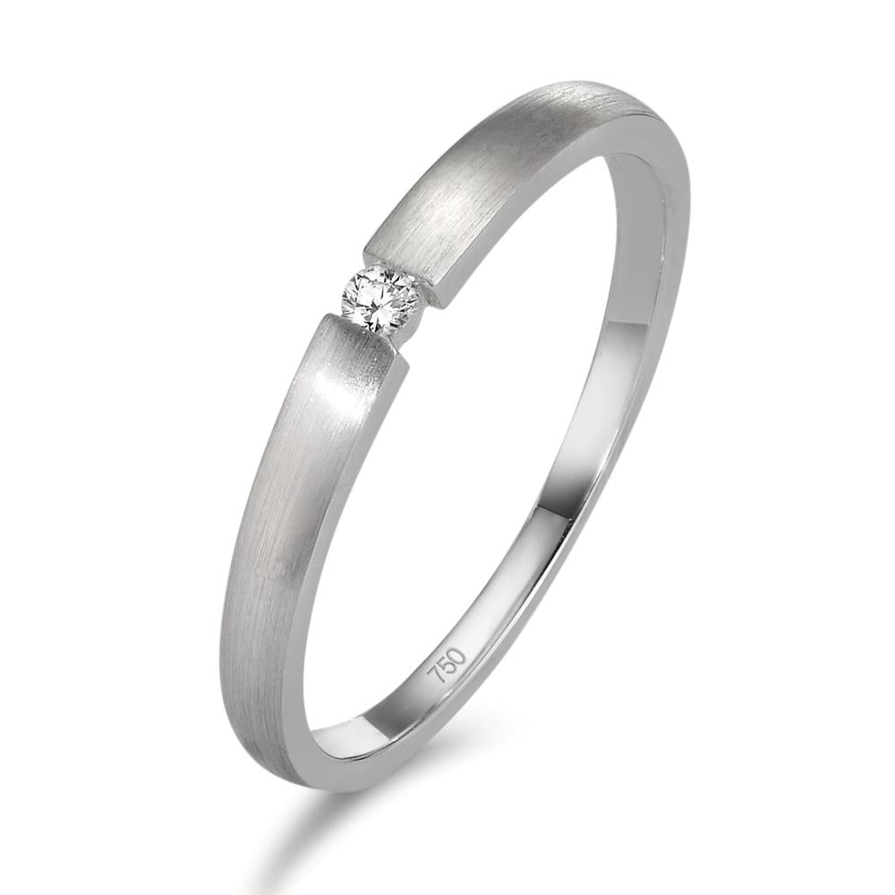 Solitärring 750/18 K vitguld diamant 0.03 ct, w-si