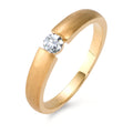 Bague solitaire Or jaune 18K Diamant 0.15 ct, w-si