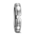 Anillo de pareja Oro blanco de 585/14 kt. Diamante blanco, 0.10 ct, w-si