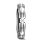 Anillo de pareja Oro blanco de 585/14 kt. Diamante blanco, 0.10 ct, w-si