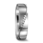 Partnerring 750/18 K vitguld diamant vit, 0.03 ct, 6 stenar, w-si