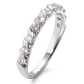 Minnesring 750/18 K vitguld diamant vit, 0.40 ct, 11 stenar, w-si