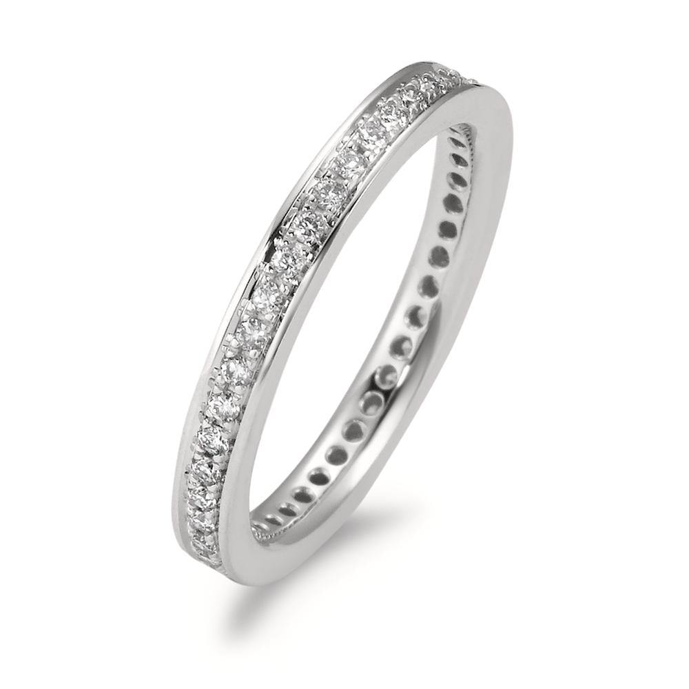 Anillo de memoria 750/oro blanco de 18 quilates Diamante blanco, 0.33 ct, 42 piedras, [Brillant], w-si
