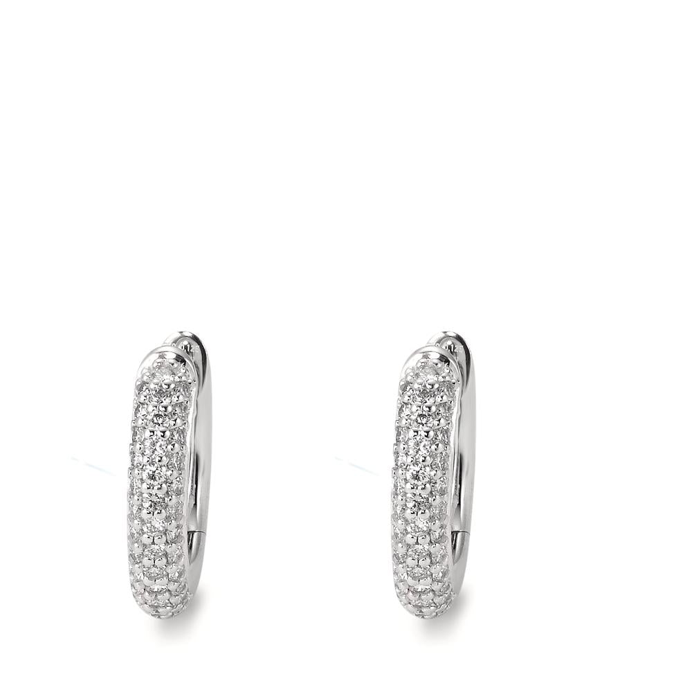 Aro con bisagra 750/oro blanco de 18 quilates Diamante blanco, 0.25 ct, 74 piedras, [Brillant], tw-vsi