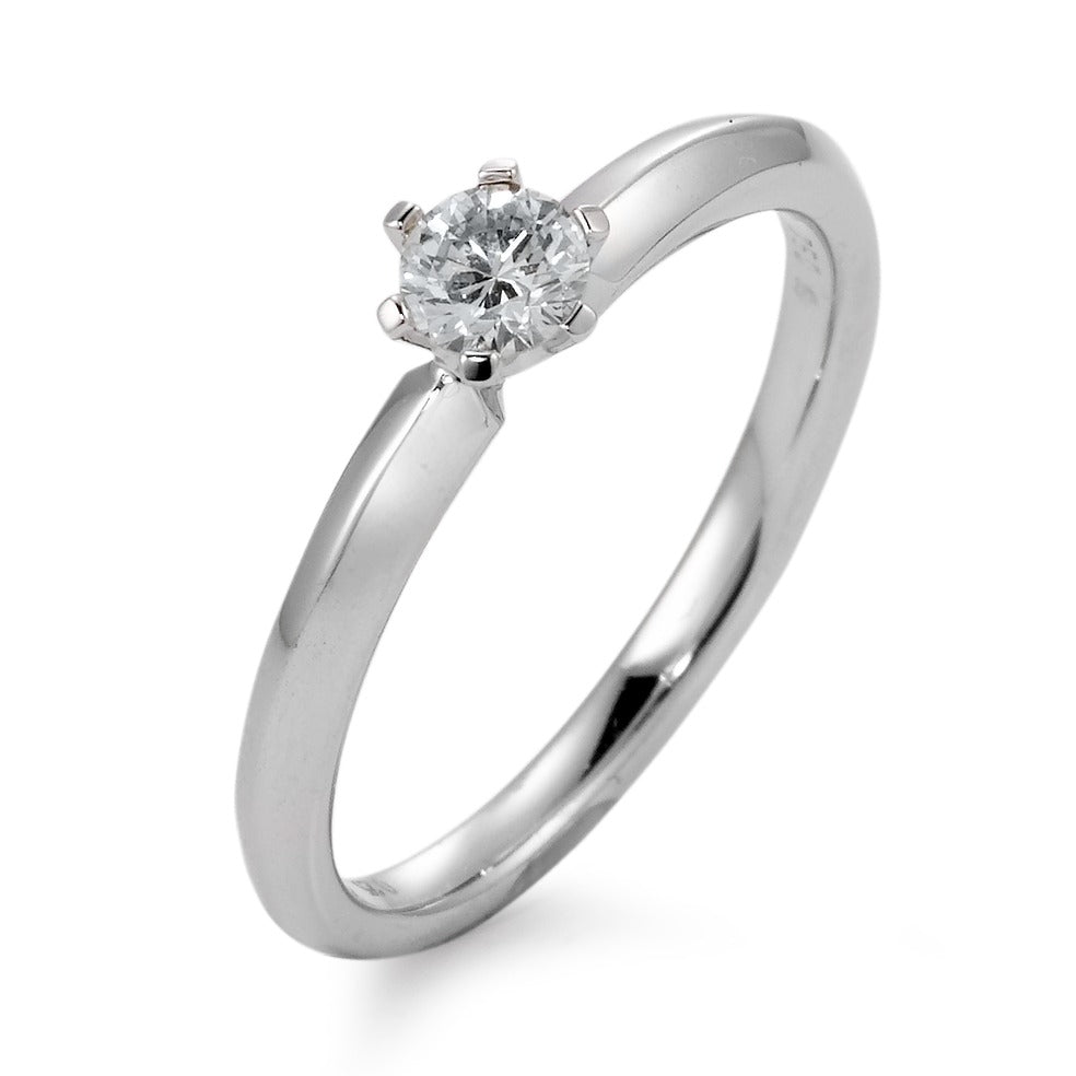 Solitärring 750/18 K vitguld diamant vit, 0.25 ct, [Brillant], w-si