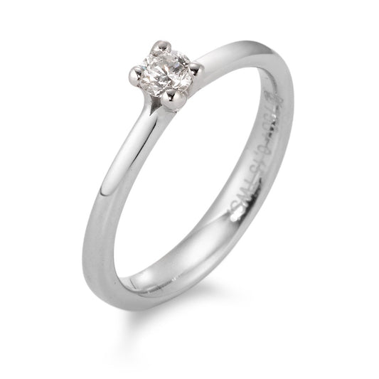 Finger ring 750/18 K vitguld diamant 0.15 ct, tw-si