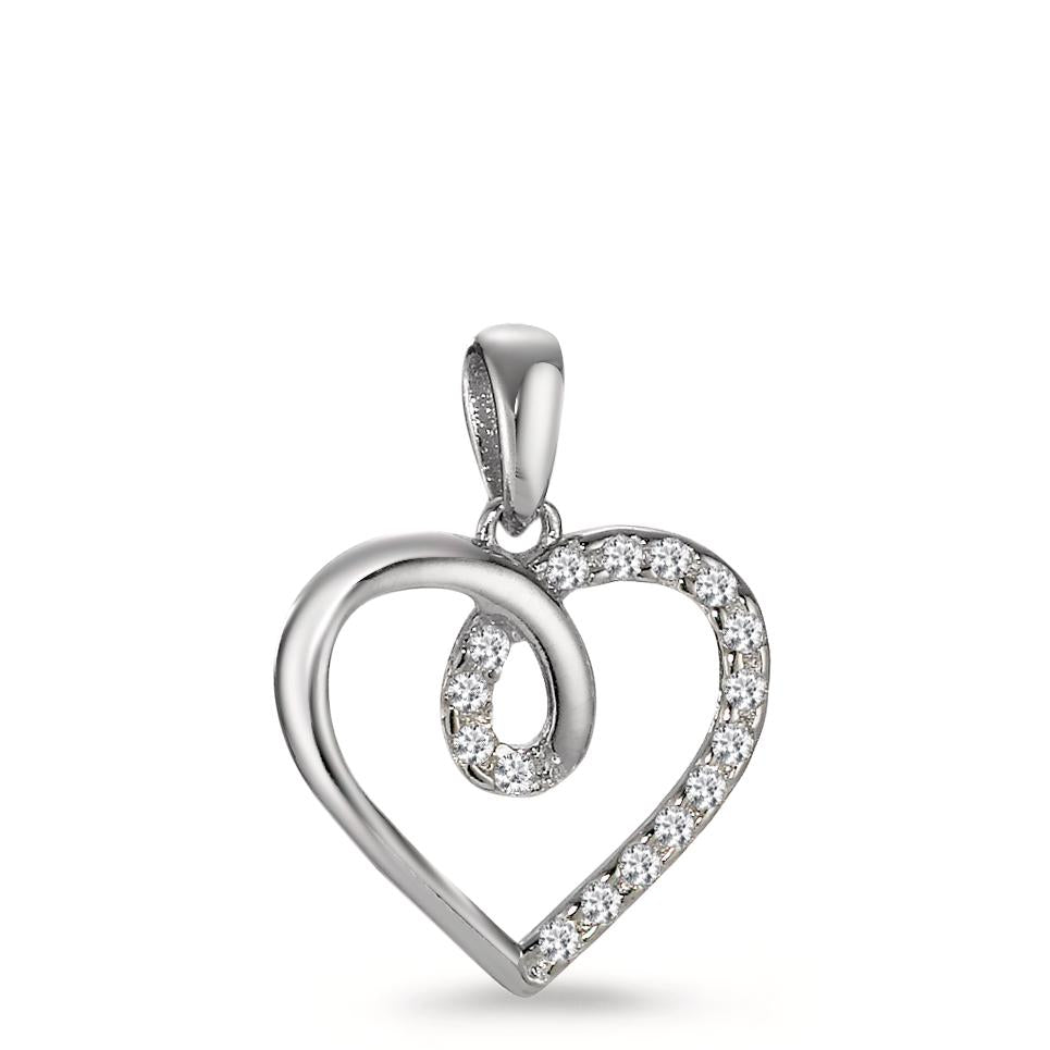 Colgante Plata Circonita Rodio plateado Corazón