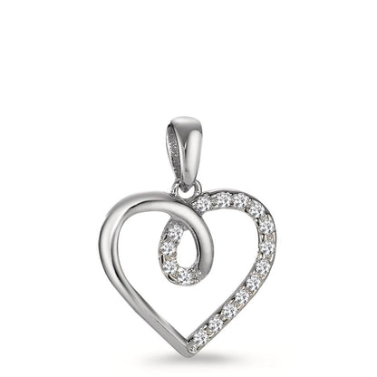 Ciondolo Argento Zirconia rodiato Cuore