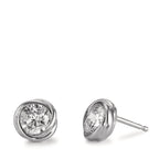 Ohrstecker Silber Zirkonia rhodiniert Ø8 mm