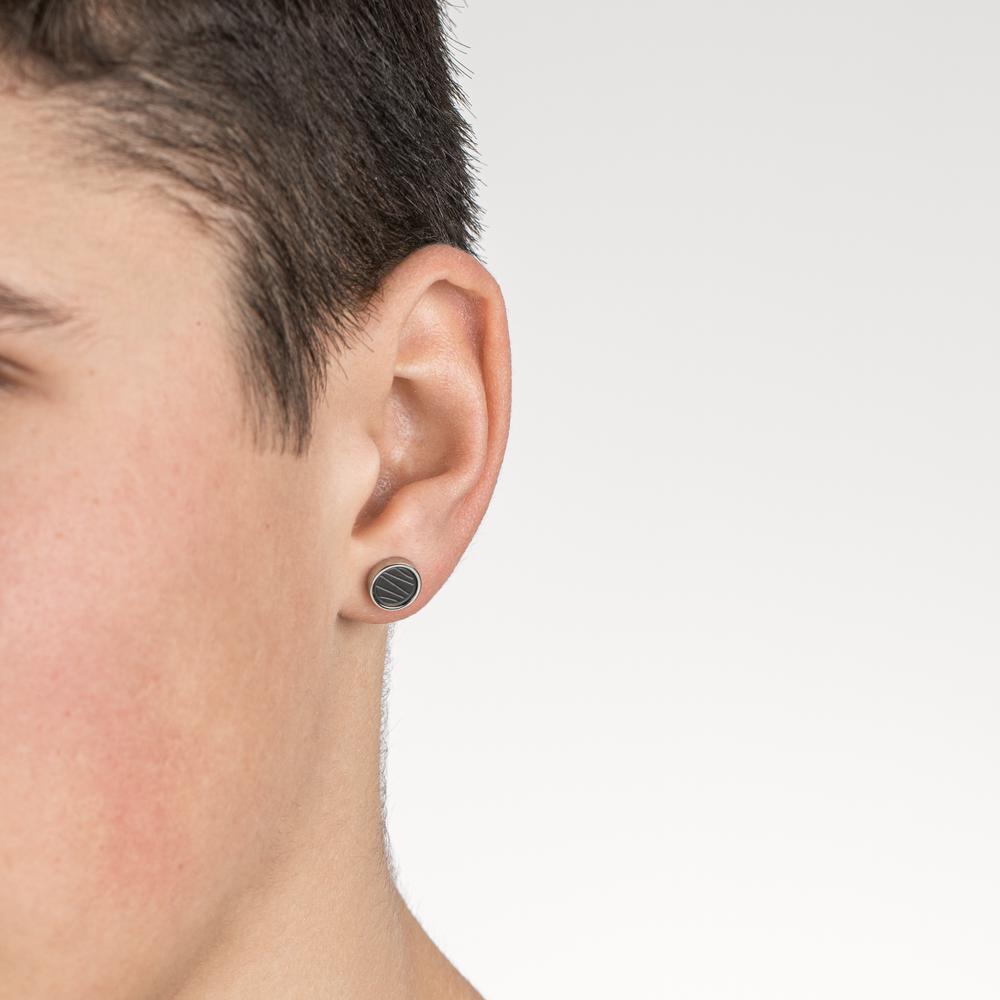 Örhängen med knoppar rostfritt stål IP-belagd Ø9 mm