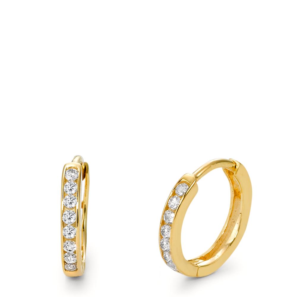 Klappcreolen 375/9 K Gelbgold Zirkonia