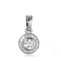 Pendant 18k White Gold Diamond 0.27 ct, 17 Stones, w-si