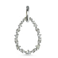 Pendant 18k White Gold Diamond White, 0.33 ct, 23 Stones, brilliant, w-si