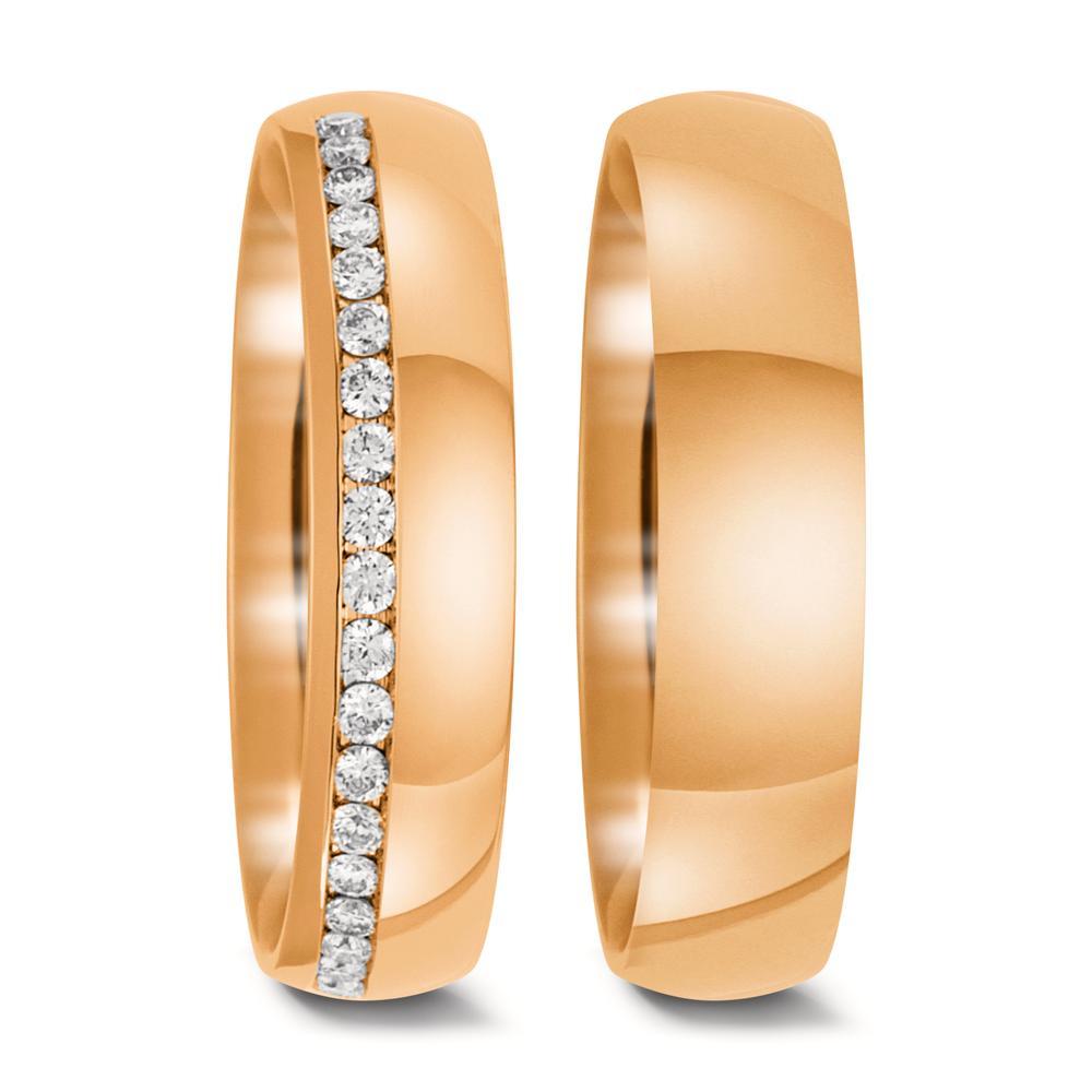 Partnerring 750/18 K roséguld