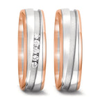 Partnerring 750/18 K rött guld, 750/18 K vitguld
