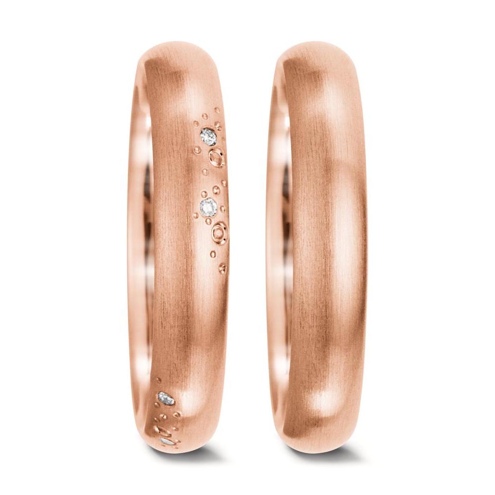 Anillo de pareja 750/oro rosa de 18 quilates