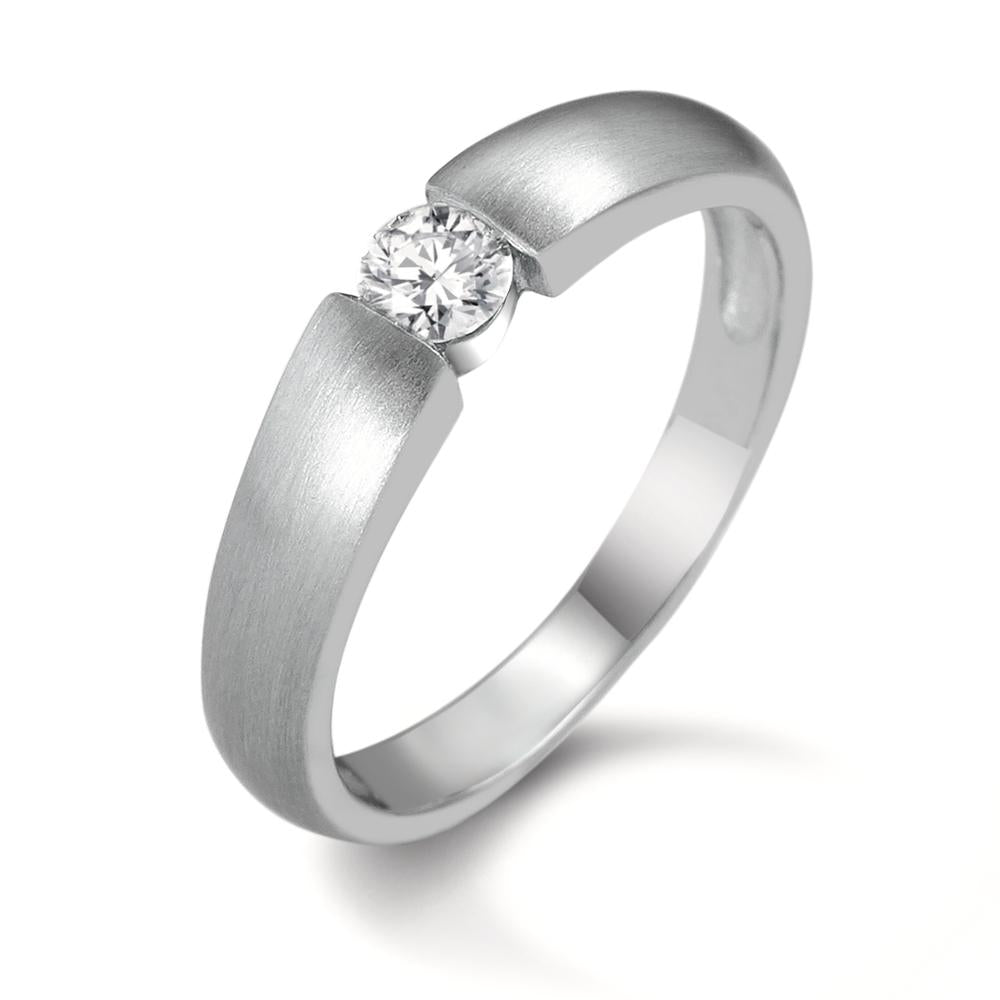 Bague solitaire Palladium 950 Diamant 0.20 ct, w-si