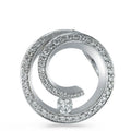 Pendant 18k White Gold Diamond 0.30 ct, 50 Stones, brilliant, w-si Ø16 mm