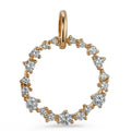 Hängsmycke 750/18 K rött guld diamant 0.33 ct, 19 stenar, [Brillant], w-si Ø15 mm