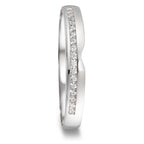 Partnerring 750/18 K vitguld diamant 0.085 ct, 17 stenar, tw-vsi