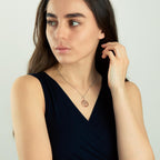 Collar con colgante Plata Rosa Dorado árbol de la vida 40-44 cm Ø20 mm