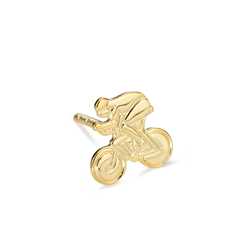 rennrad schmuck Ohrstecker 1 Stk 750/18 K Gelbgold Rennrad – Rhomberg Schmuck GmbH