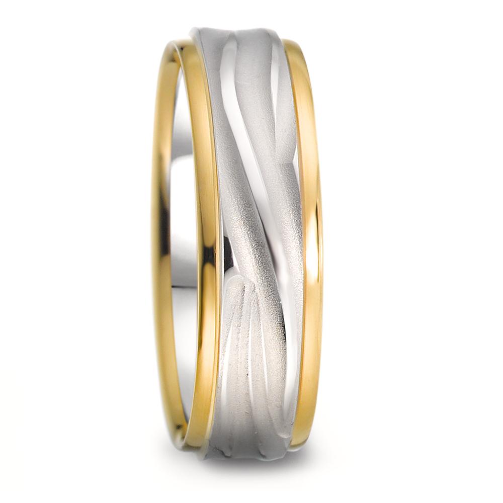Wedding Ring 18k White Gold, 18k Yellow Gold